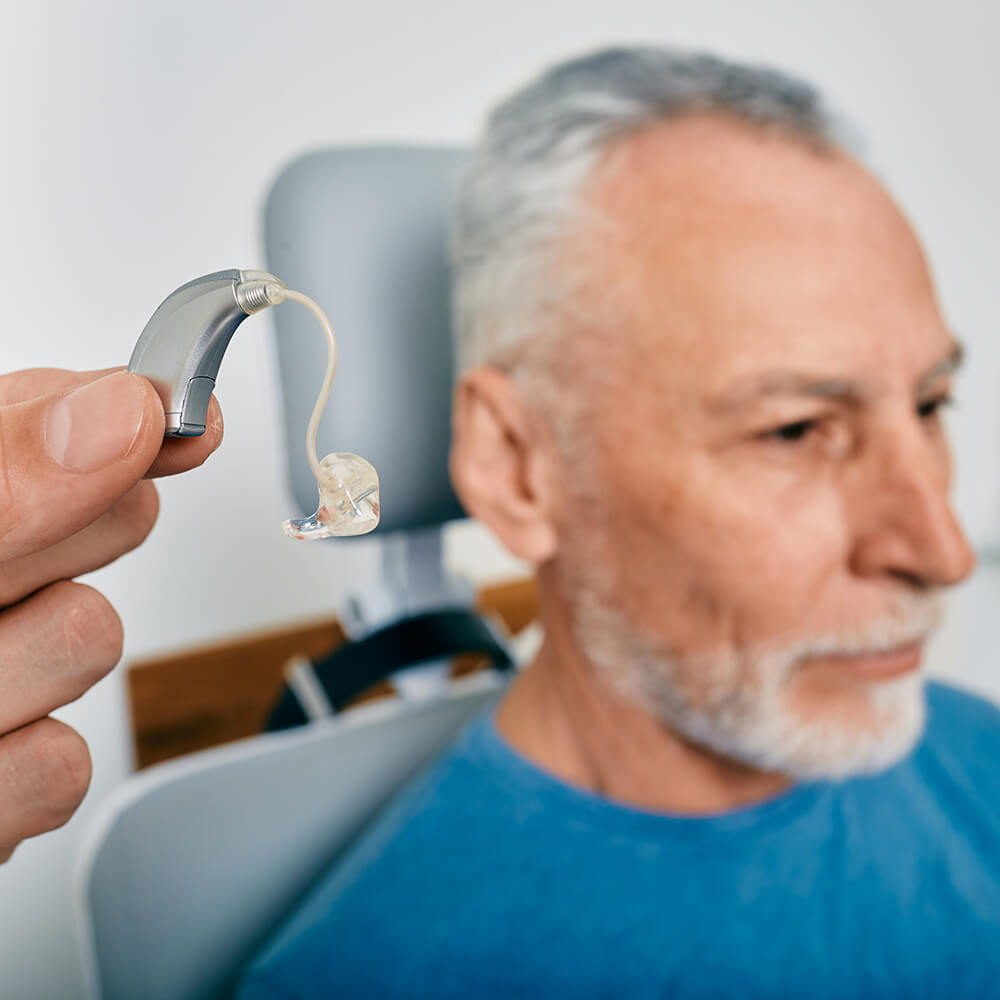 Man with Hearing Aids
